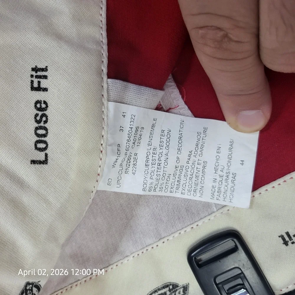 Vintage Dickies Shorts Mens 44 x 13" Inseam Red Long Baggy Chinos Skater Y2K 90s - Picture 12 of 12